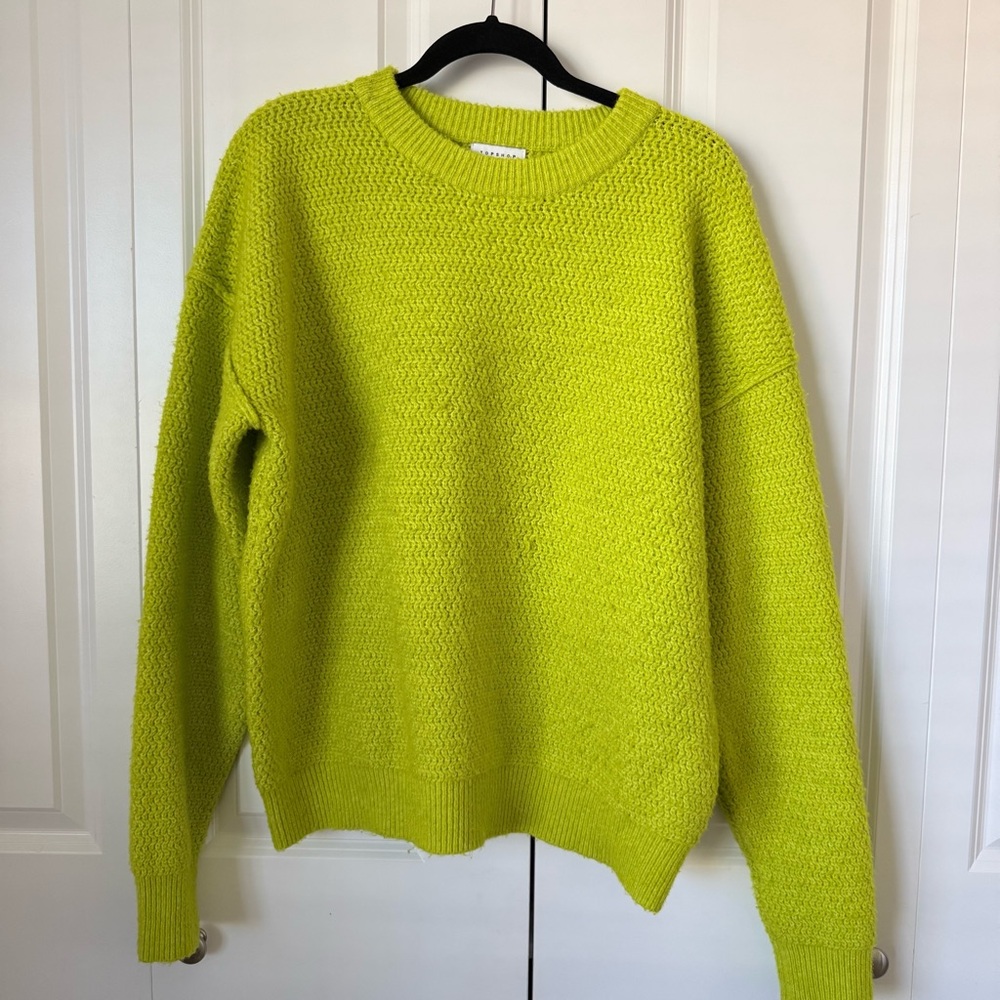 Topshop Lime Green Knit Sweater